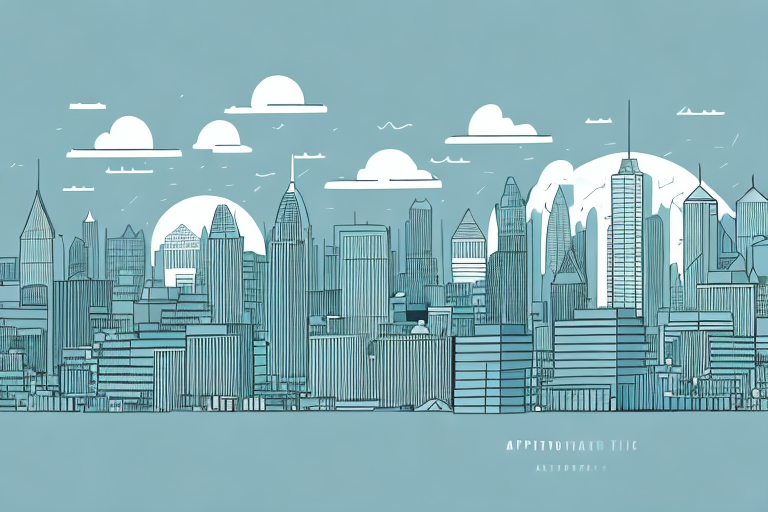 A suspenseful scene with a city skyline in the background