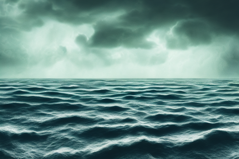 A mysterious and foreboding shoreline