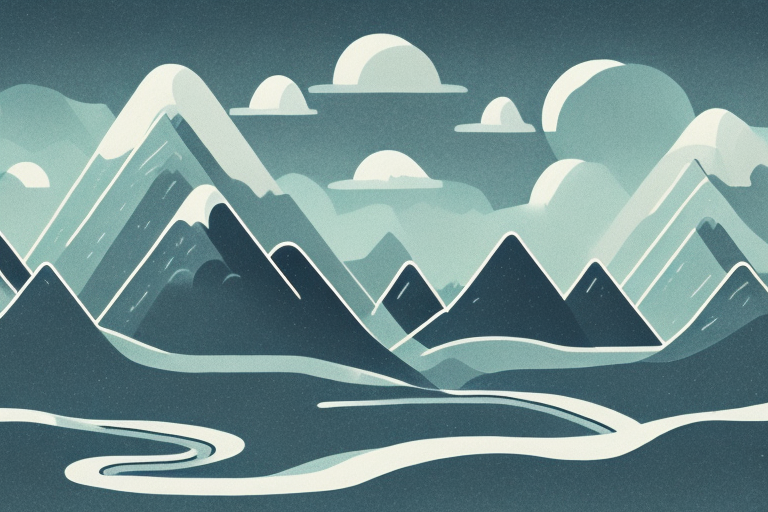 A mysterious landscape with a winding river