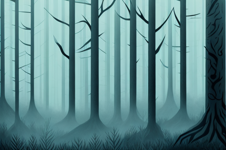 A dark and mysterious forest