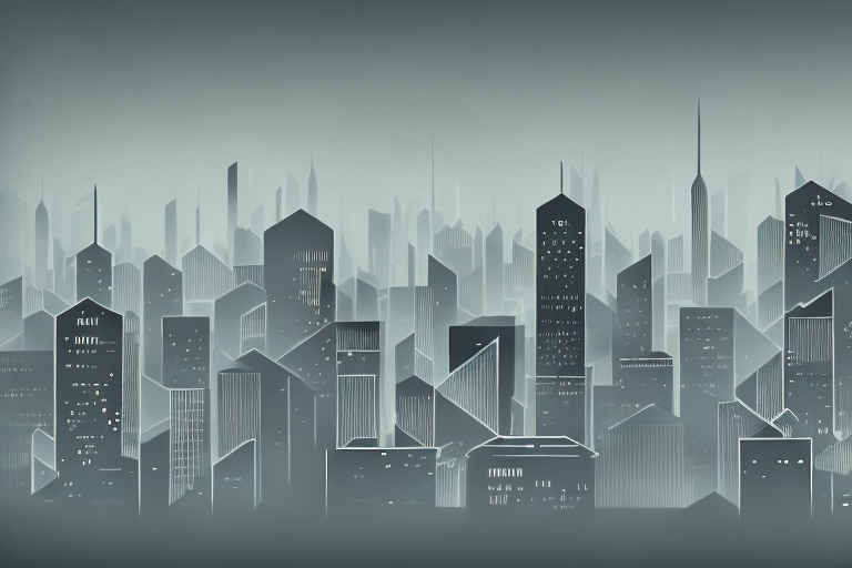 A dark and mysterious cityscape