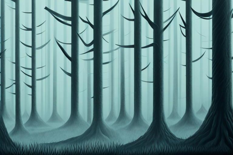 A dark and mysterious forest