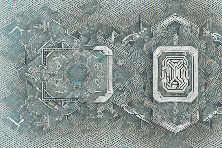 A mysterious box with a combination of intricate details and abstract shapes