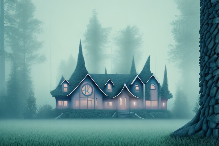 A mysterious house in the woods